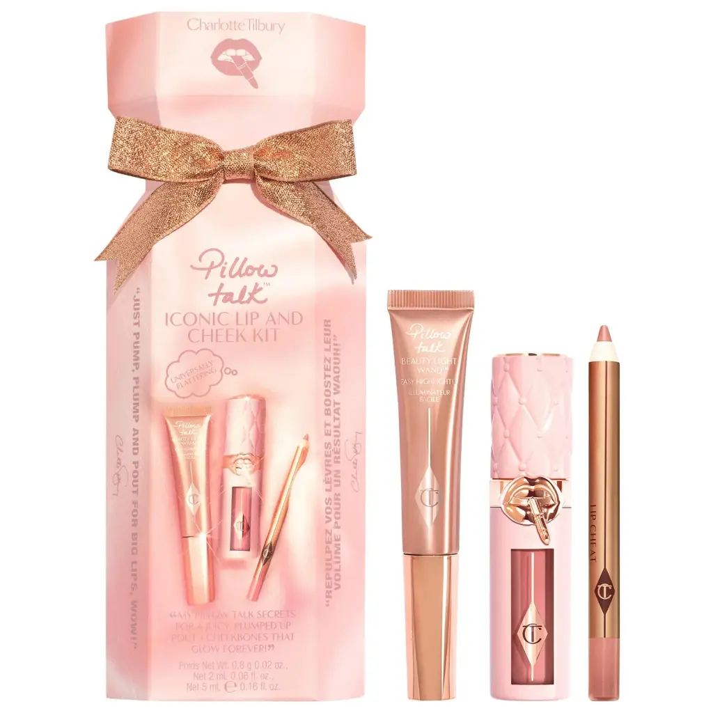 Pillow Talk Iconic Lip & Cheek Kit Charlotte Tilbury - مجموعة أحمر الخدود والشفاه "بيلو توك" من شارلوت تيلبري