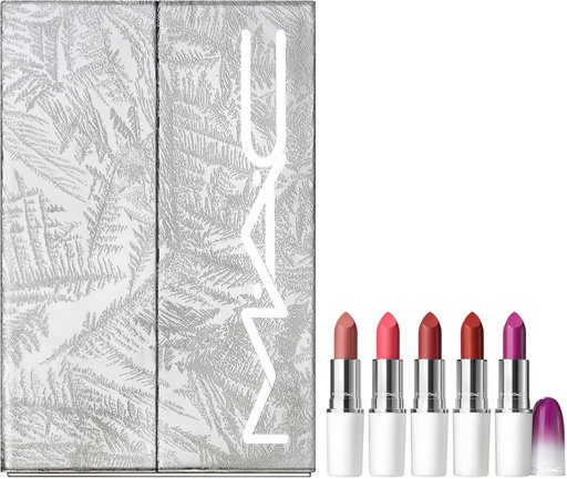 ماك كوزمتكس 5 أحمر قطع  شفاه فل سايز Mac-  Lustreglass Lipstick
